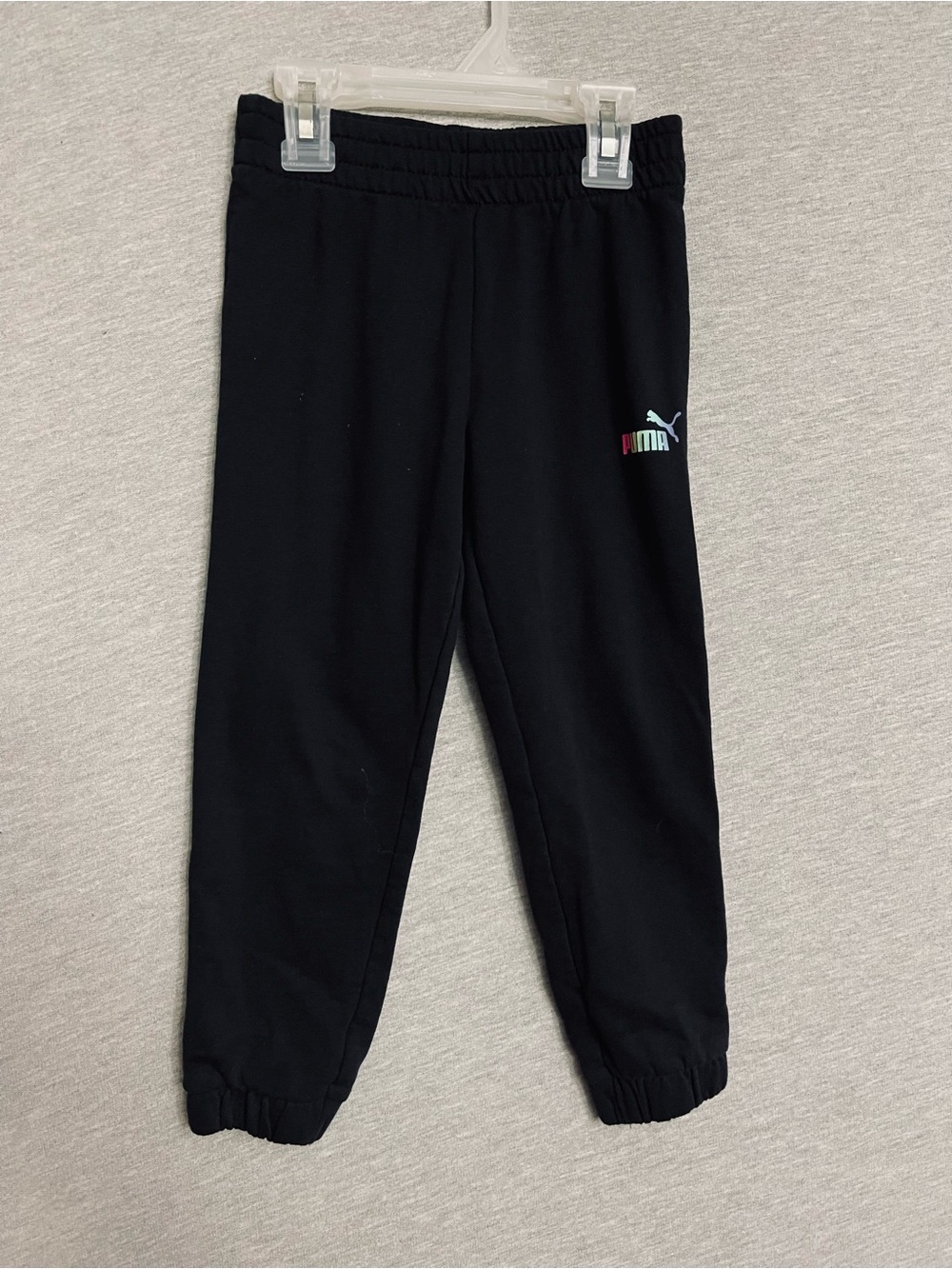 PUMA Kids Black Logo Jogger Pants